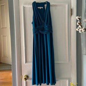 Teal Evan Piccone evening dress